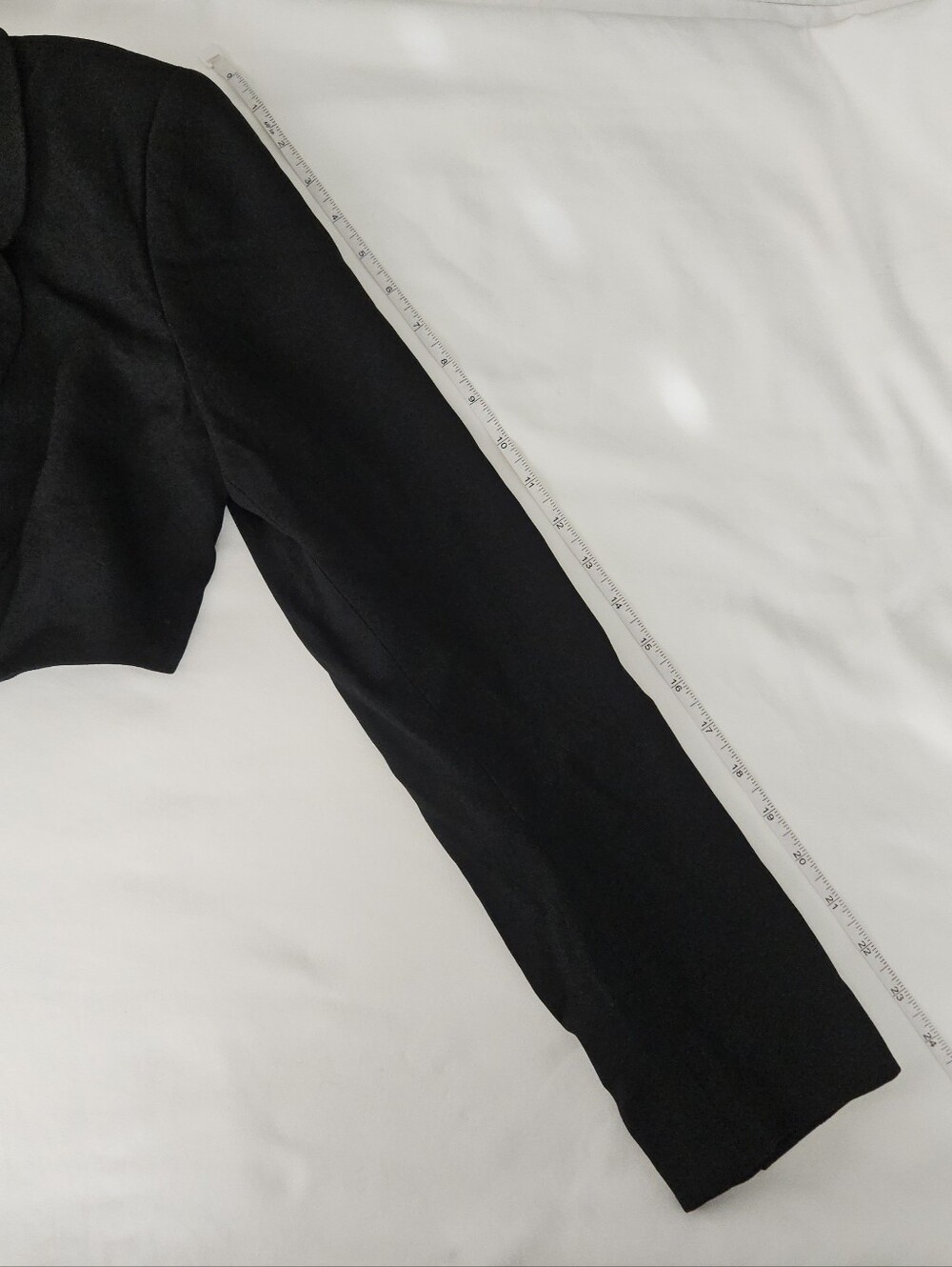 Vintage Alberto Makali Cropped Blazer Black Tie Front Size 2 90s - Picture 7 of 7